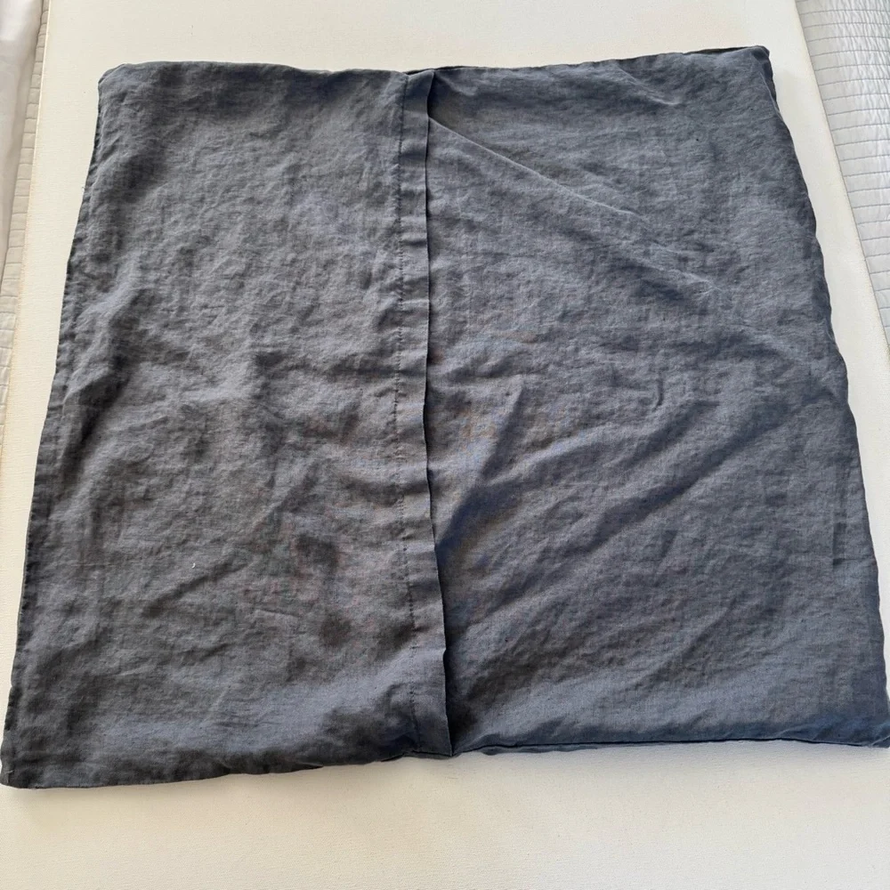 West Elm Square Linen Pillow Sham 26x26 Dark Gray